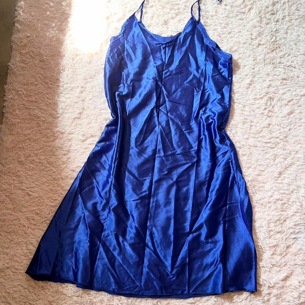 Royal Celestial Classic Sexy Delicate Whimsical Satin Dark Fairy‎ Slipdress